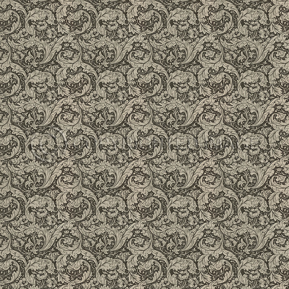 Bachelors Button Black and Linen 120x120