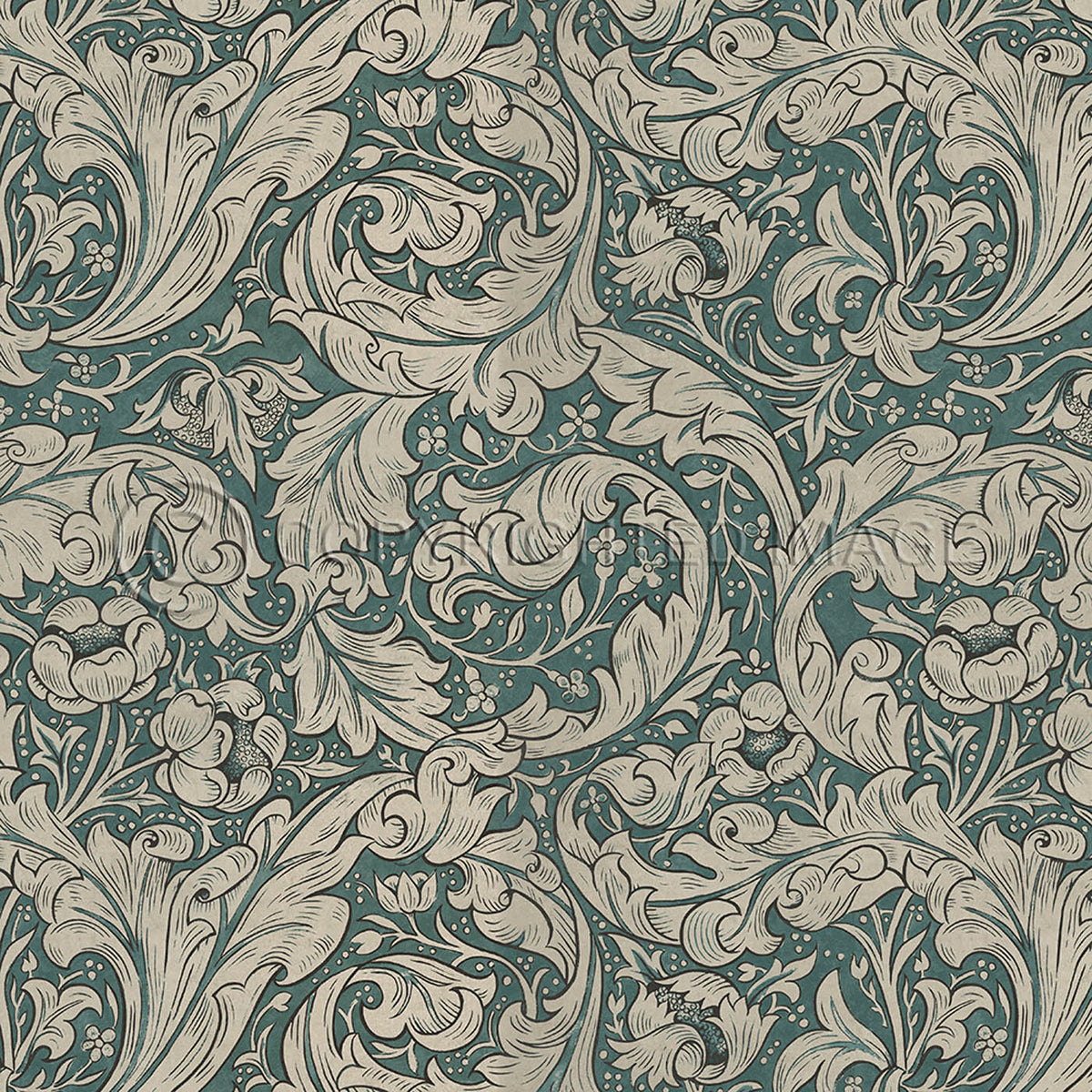 Bachelors Button Mineral and Linen 36x36