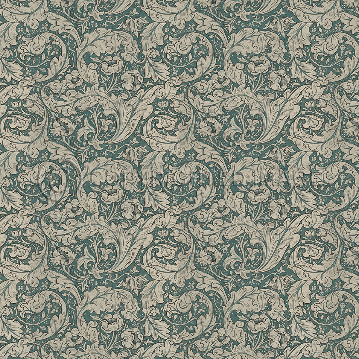 Bachelors Button Mineral and Linen 72x72