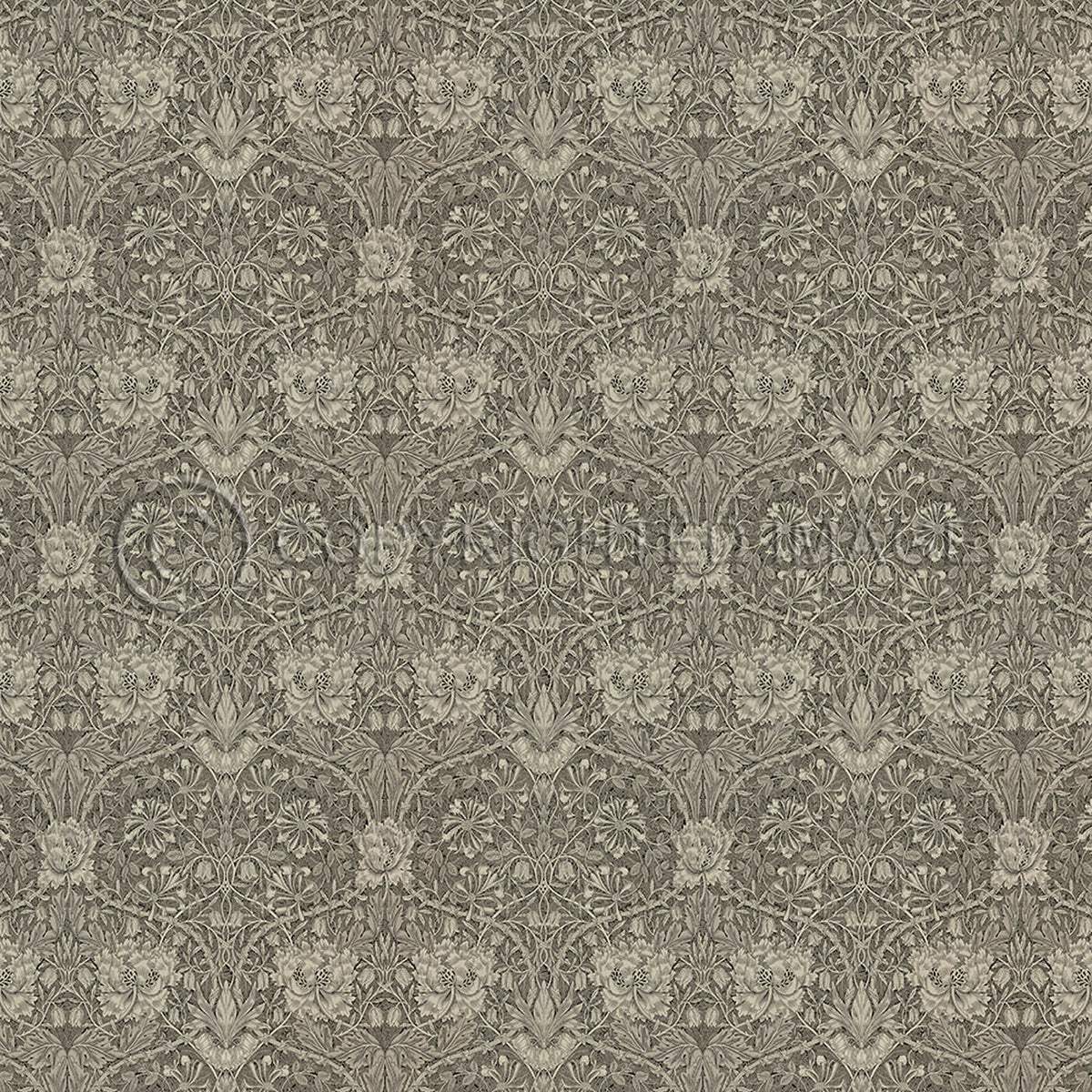 Honeysuckle and Tulip Birch Grey 48x48