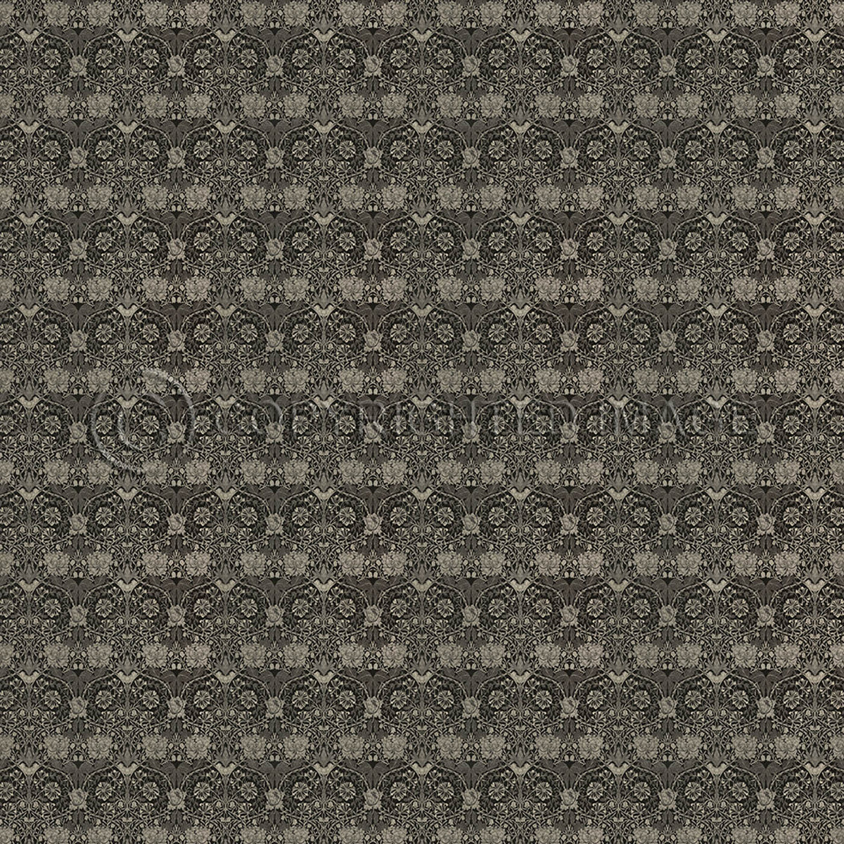 Honeysuckle and Tulip Black 120x120