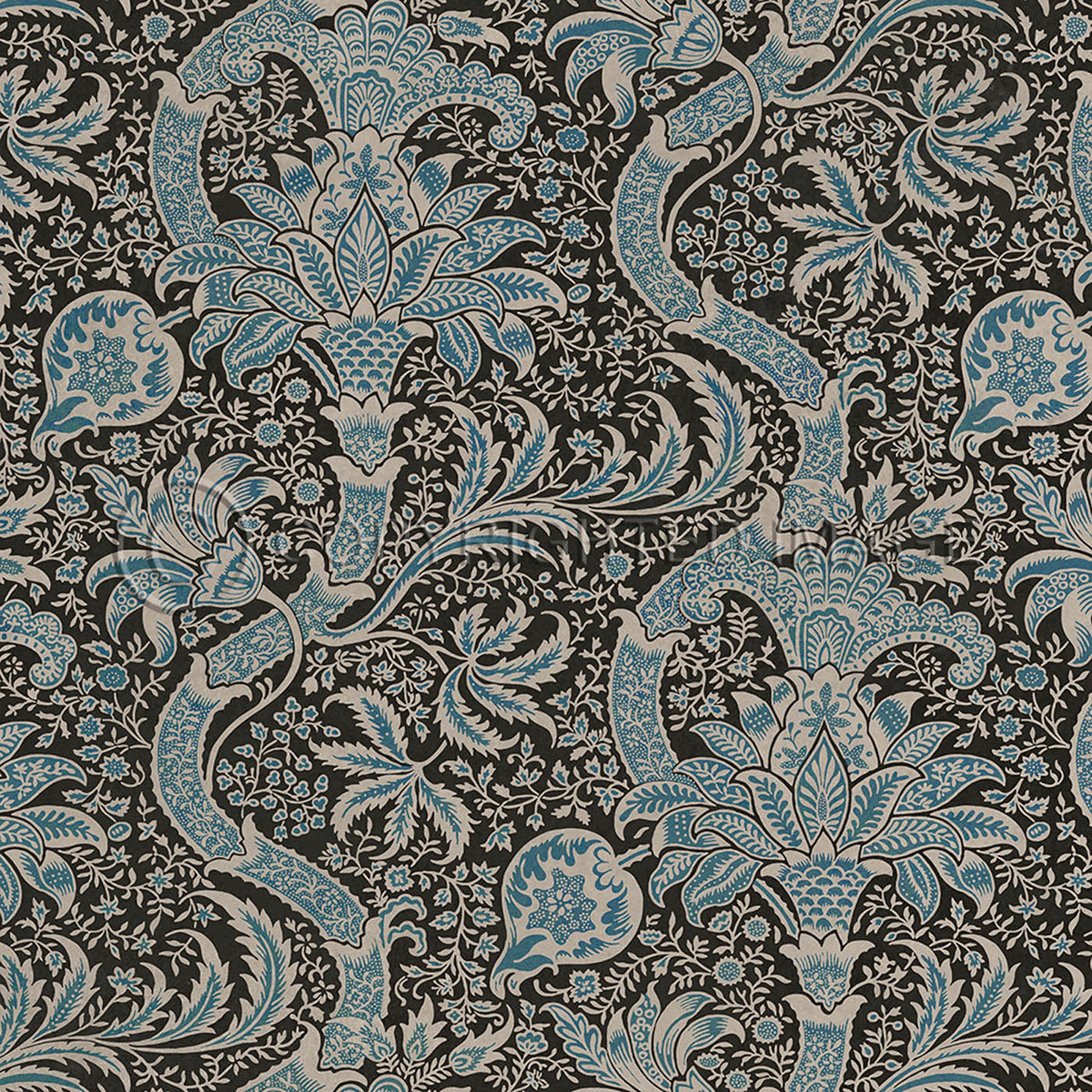 Indian Black and Cobalt 48x48