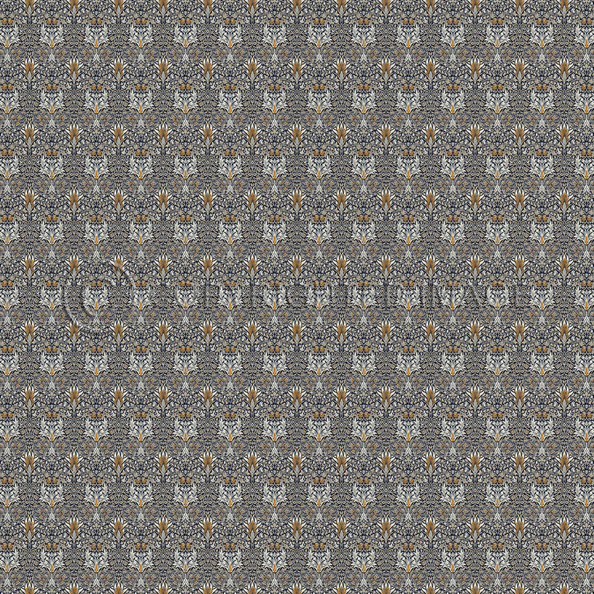 Snakeshead Indigo and Gold 120x120