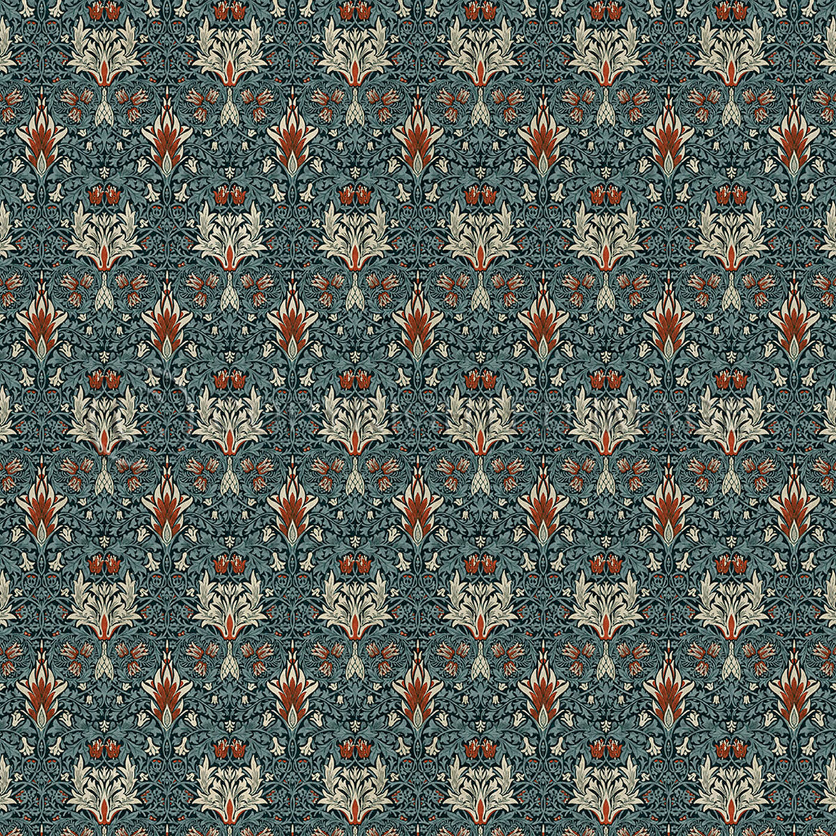 Snakeshead Thistle and Russet 60x60