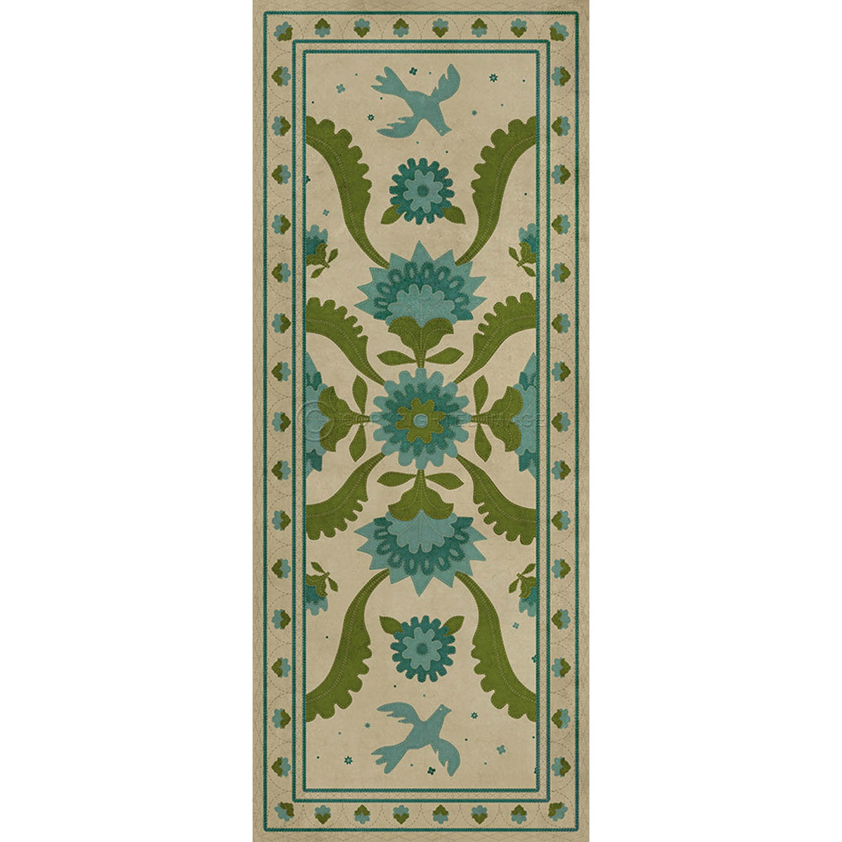 Applique Azure Moss 36x90