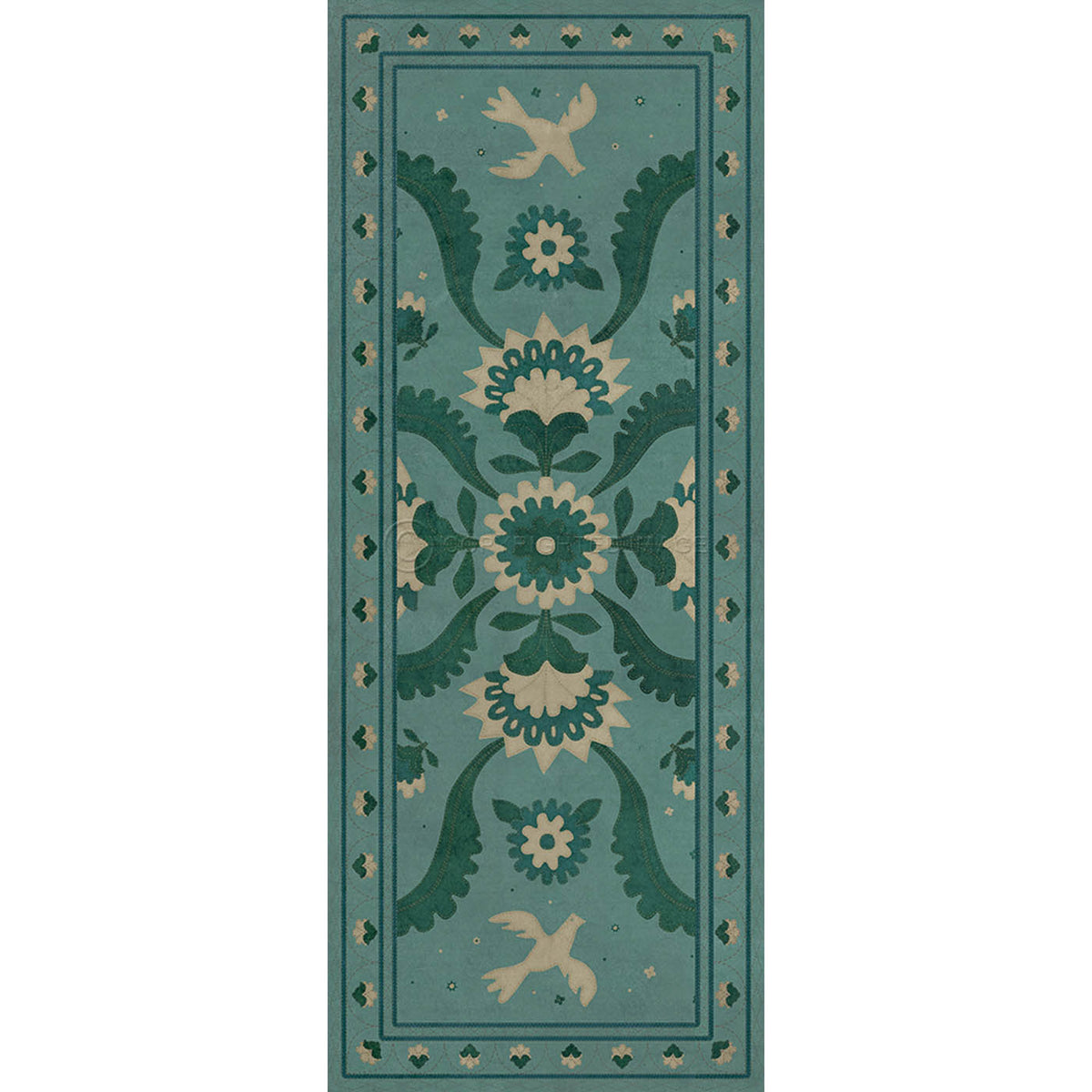 Applique Barred Clouds Bloom 36x90