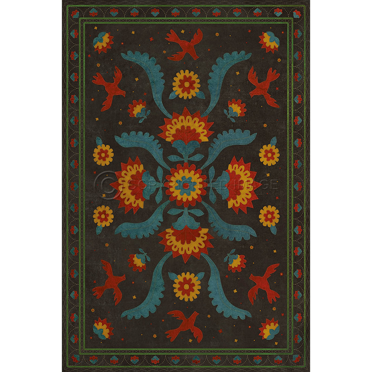 Applique Gossip of Swallows 20x30