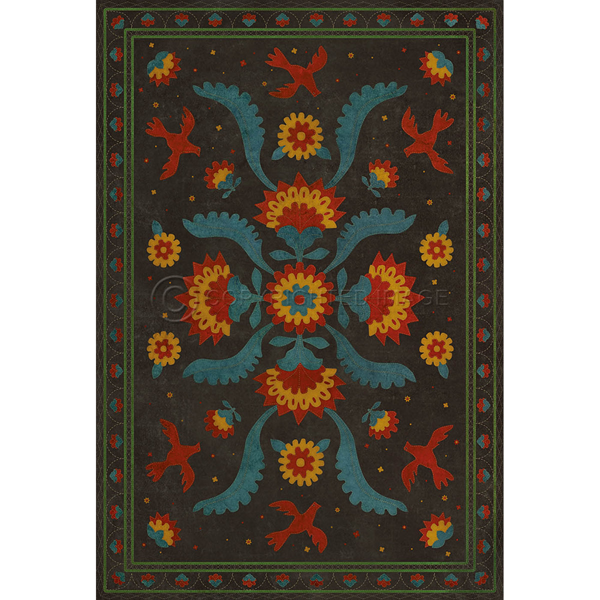 Applique Gossip of Swallows 38x56