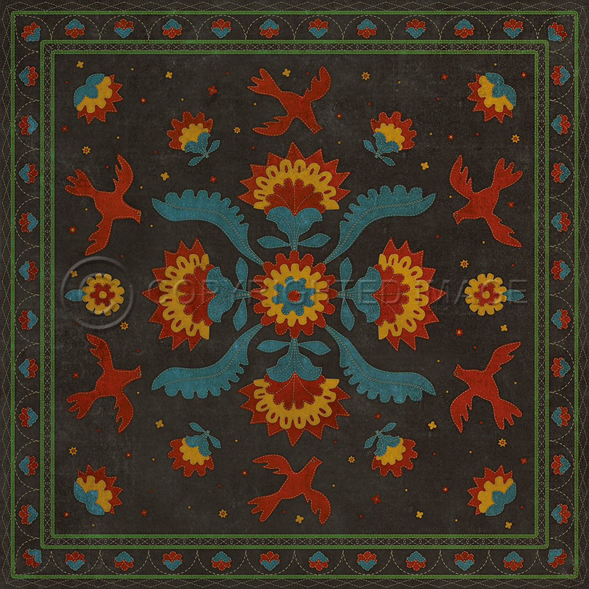 Applique Gossip of Swallows 96x96