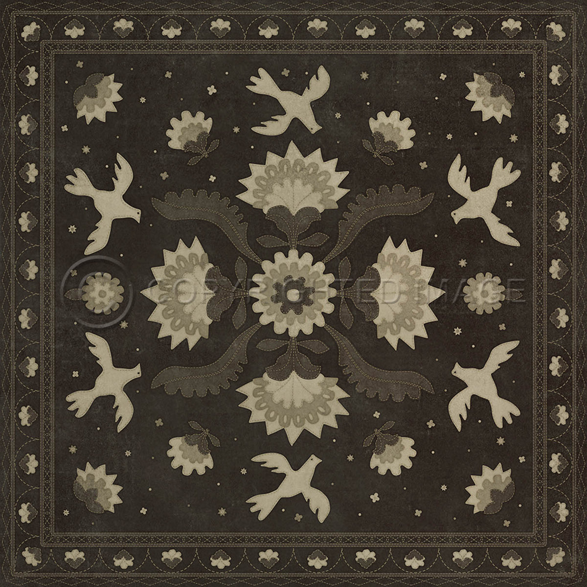 Applique Stitches of the Hours 96x96