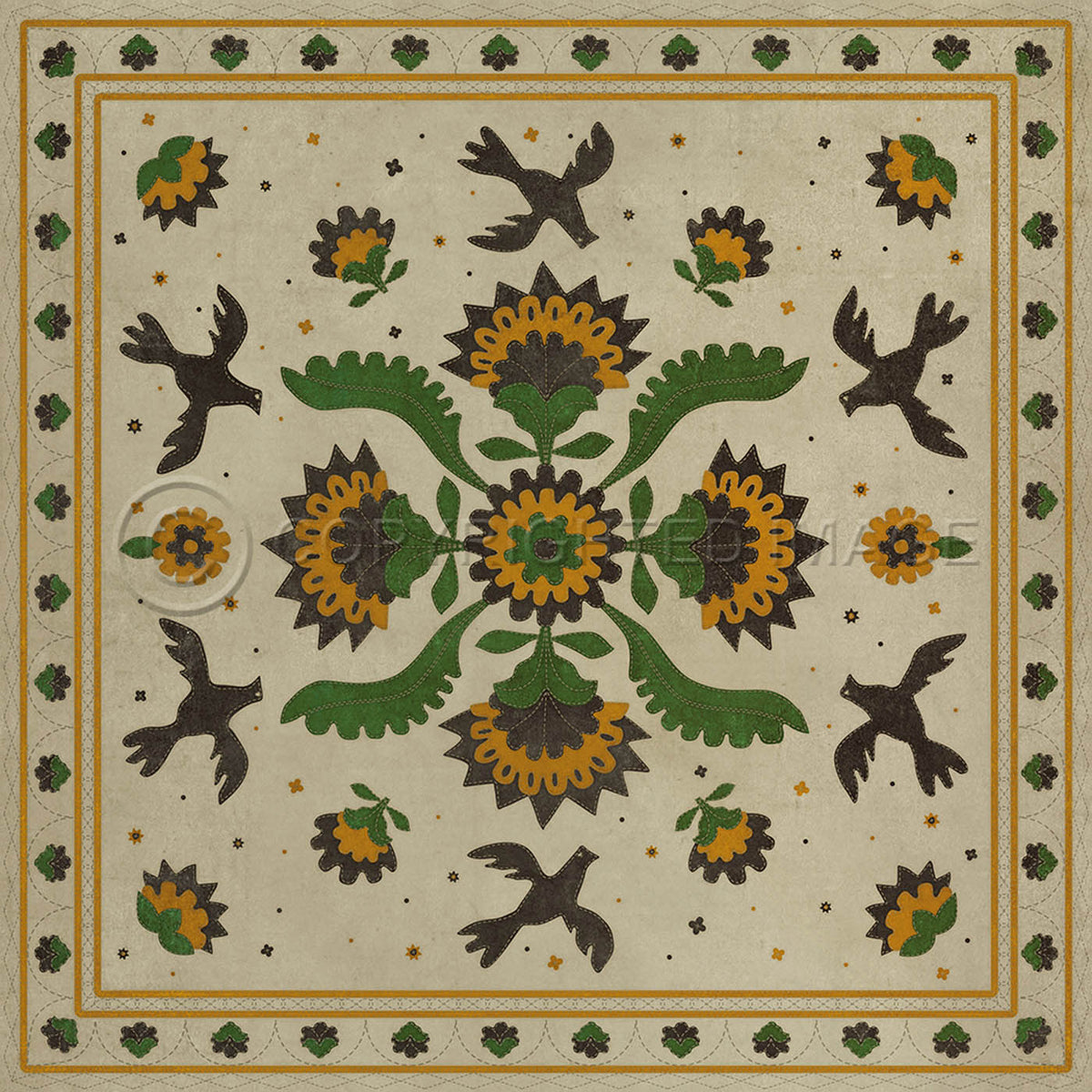 Applique Wild Bees Song 60x60