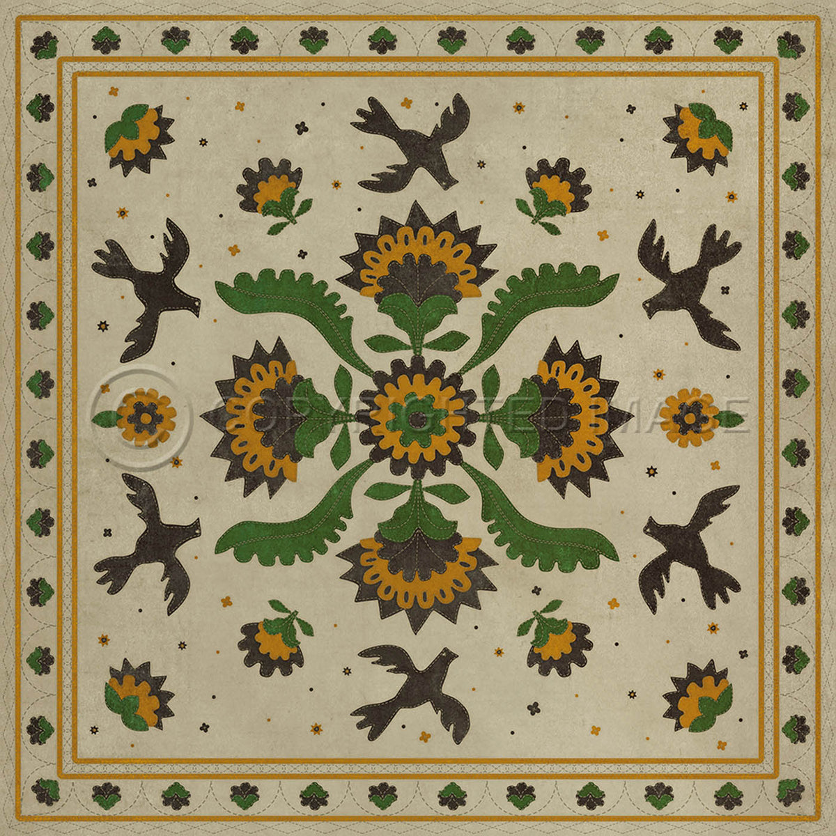 Applique Wild Bees Song 72x72