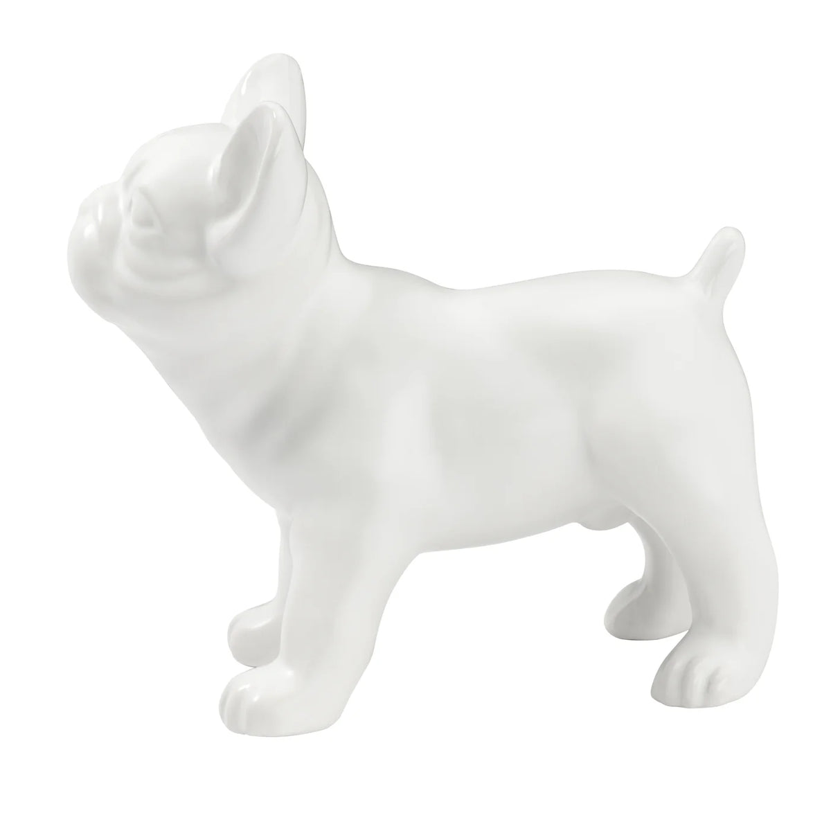 Standing Bulldog - White