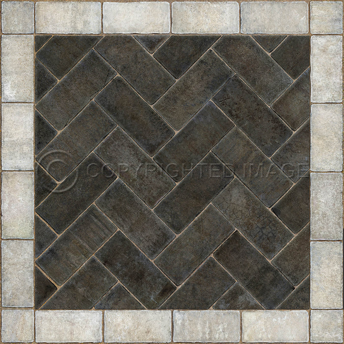 Herringbone Pewterware 36x36