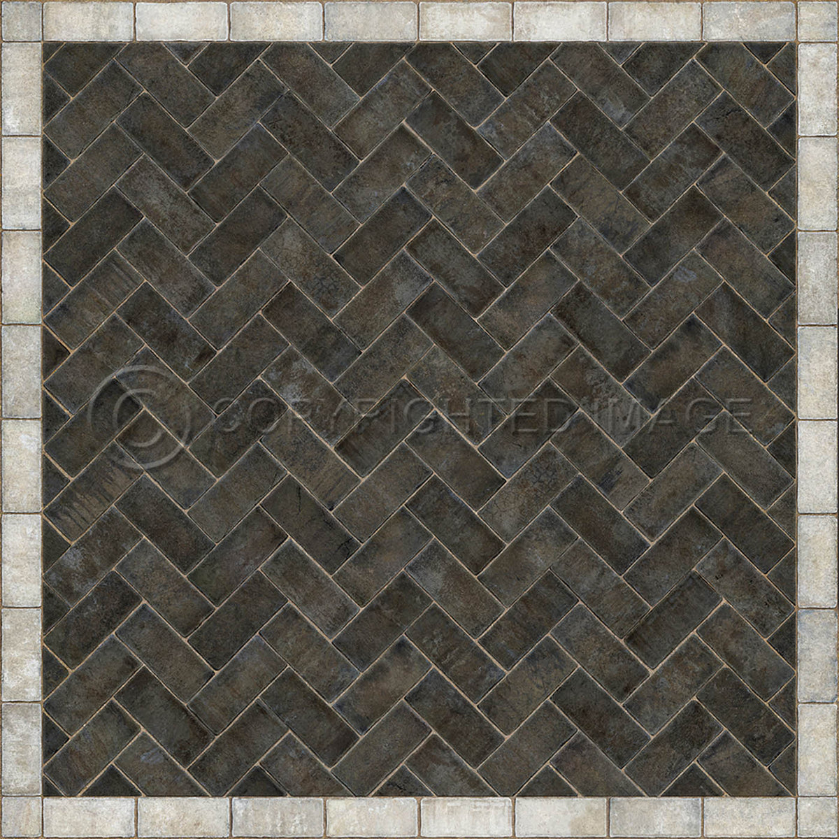 Herringbone Pewterware 72x72