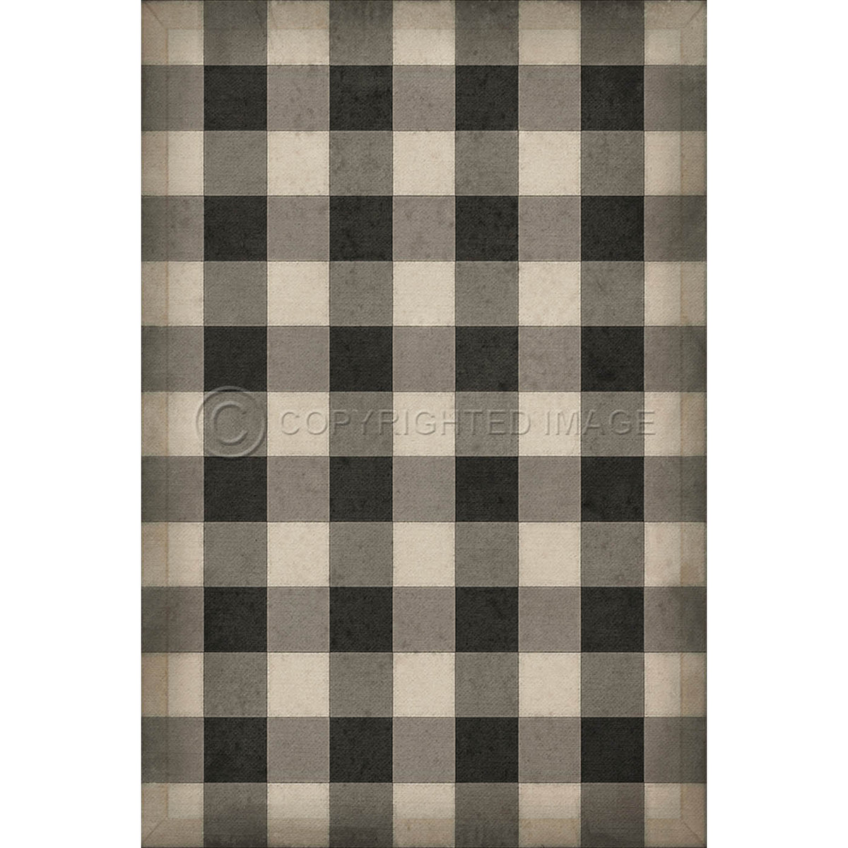 Gingham Canvas Black 20x30