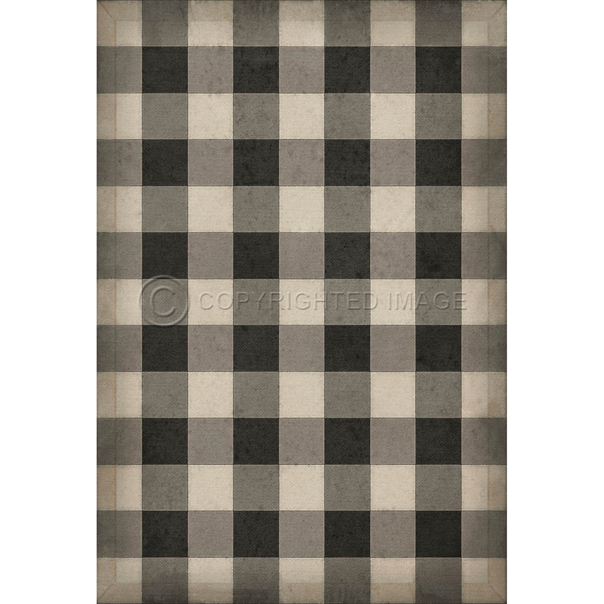 Gingham Canvas Black 38x56