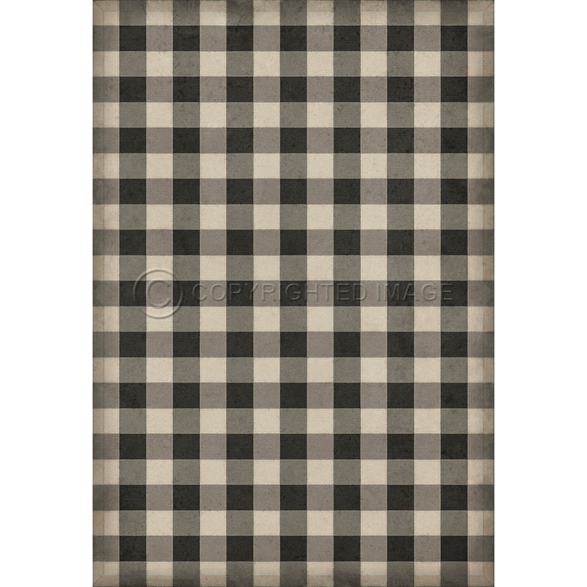 Gingham Canvas Black 52x76