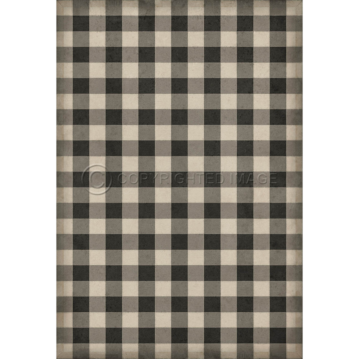 Gingham Canvas Black 70x102