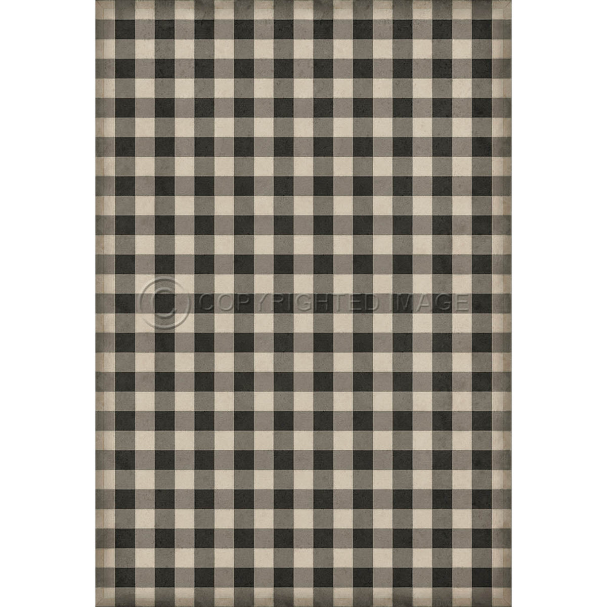 Gingham Canvas Black 96x140