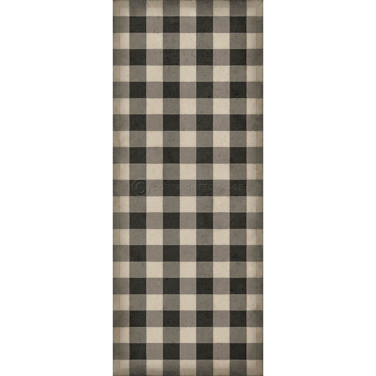 Gingham Canvas Black 36x90