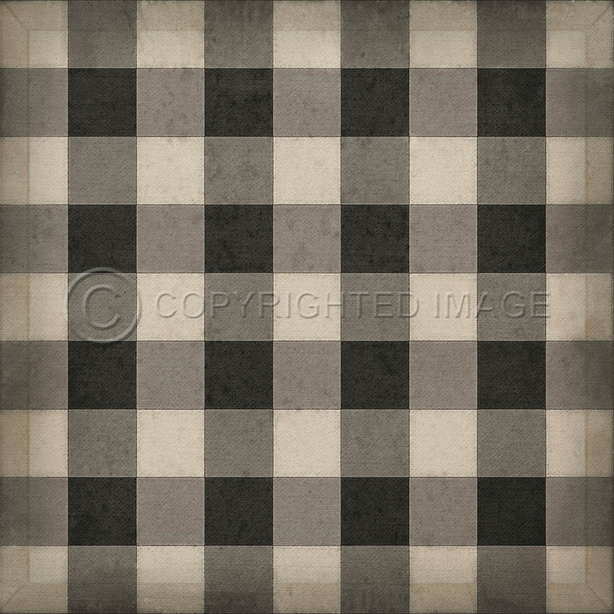 Gingham Canvas Black 36x36