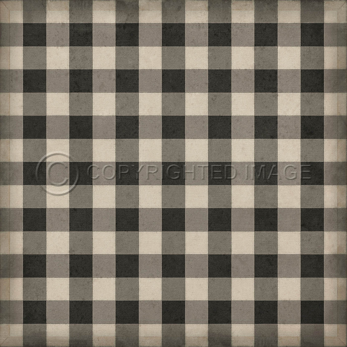 Gingham Canvas Black 60x60