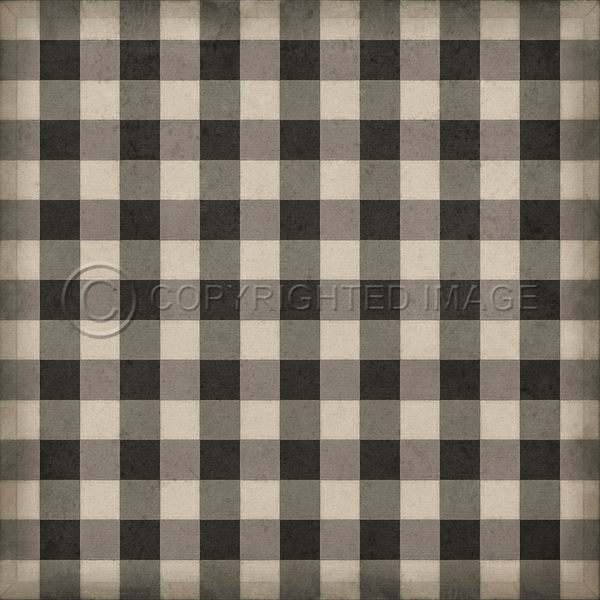 Gingham Canvas Black 72x72