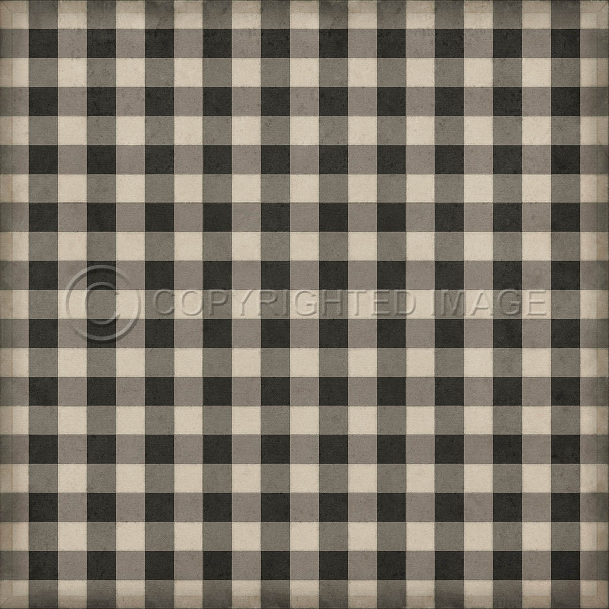 Gingham Canvas Black 120x120