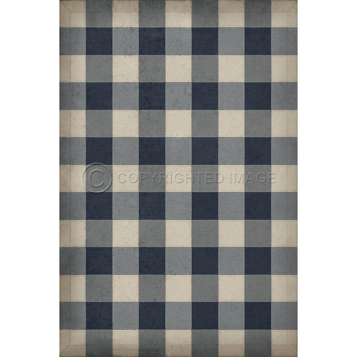 Gingham Canvas Blue 20x30
