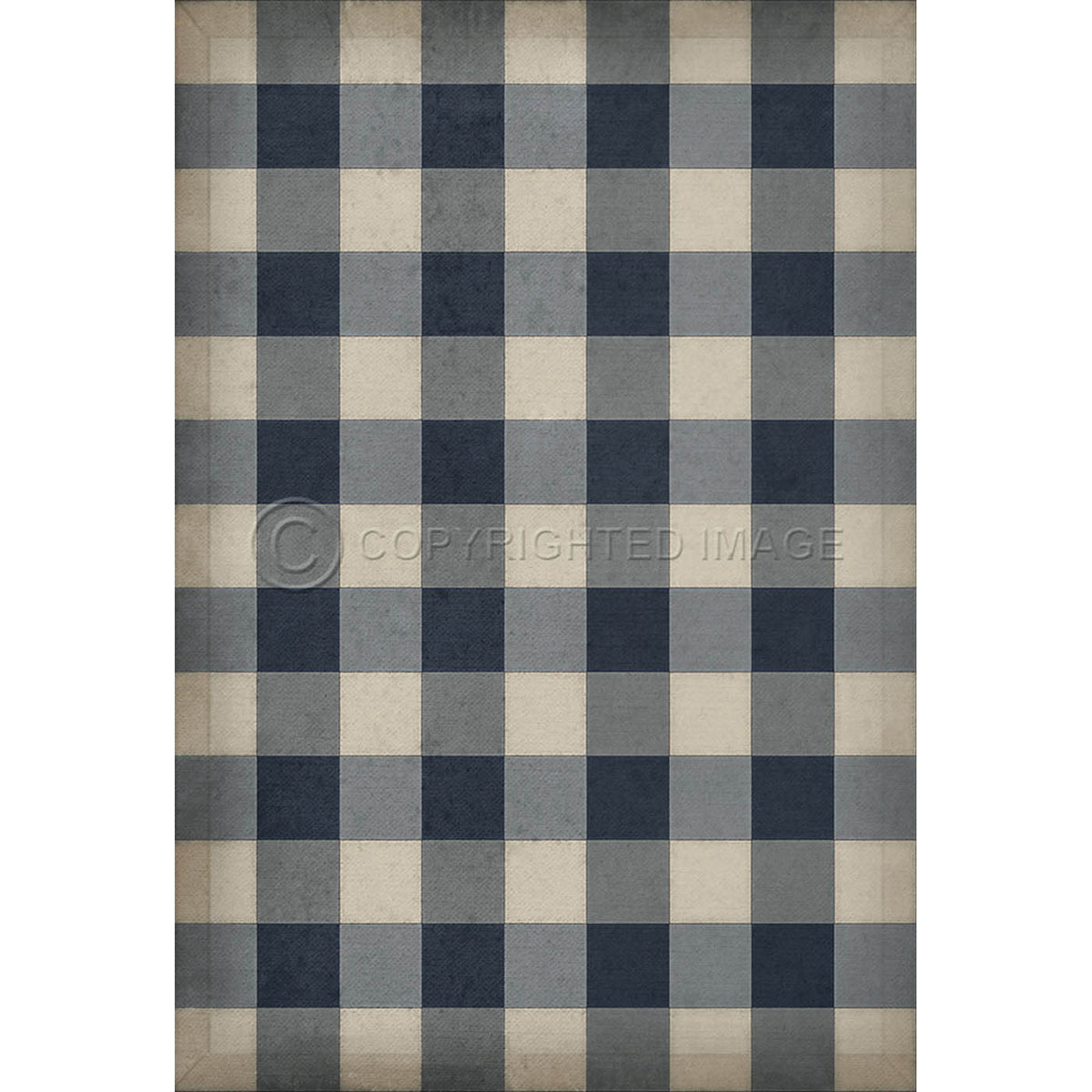 Gingham Canvas Blue 38x56