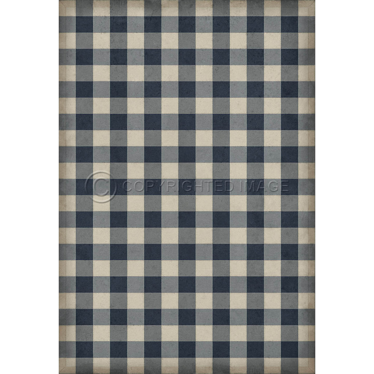Gingham Canvas Blue 70x102