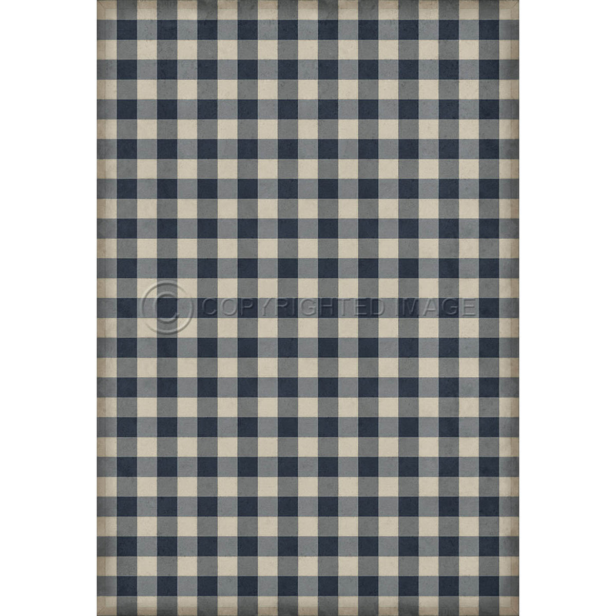 Gingham Canvas Blue 96x140