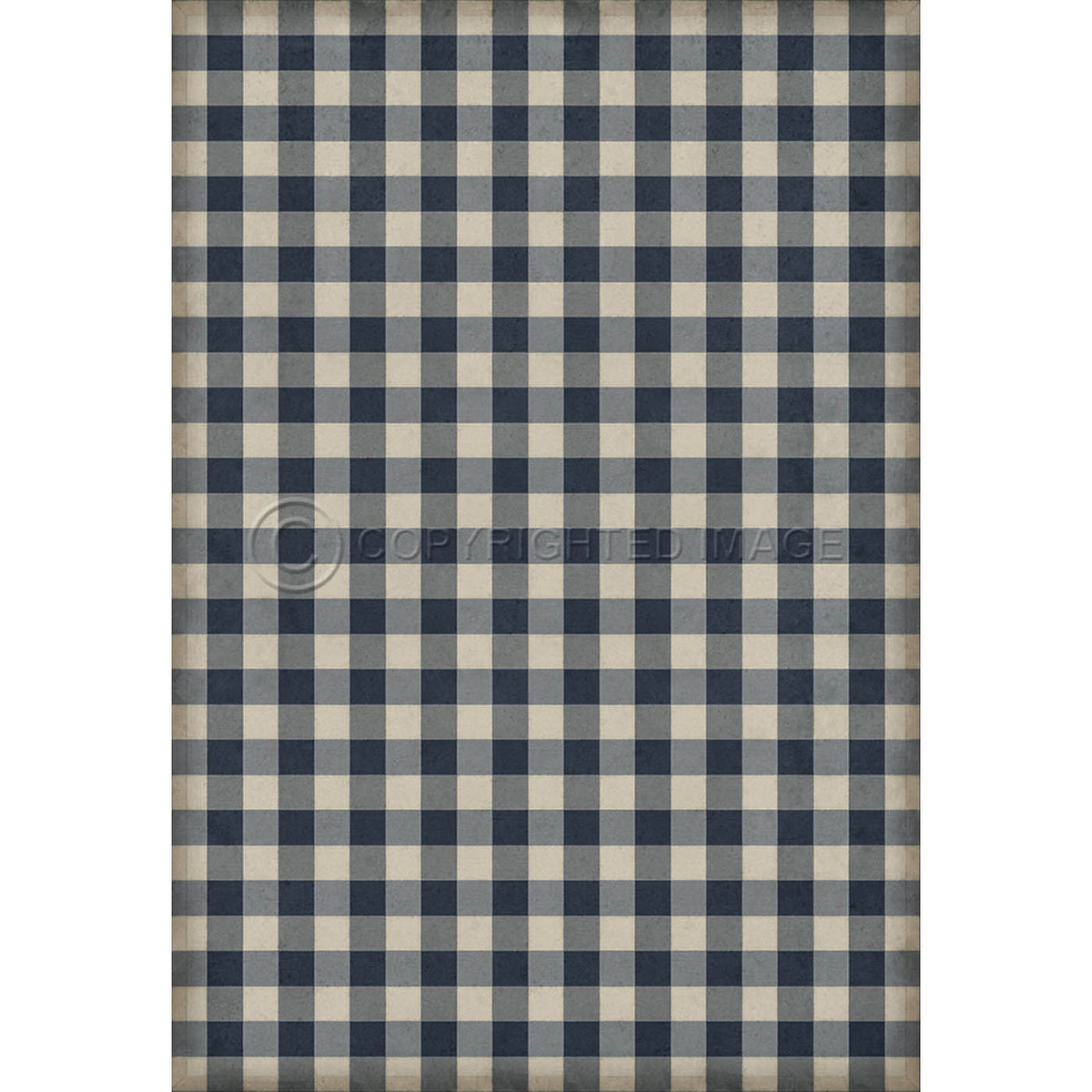 Gingham Canvas Blue 120x175