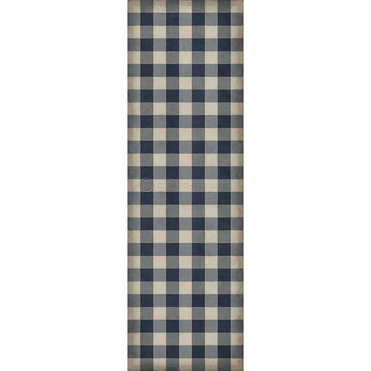 Gingham Canvas Blue 36x115