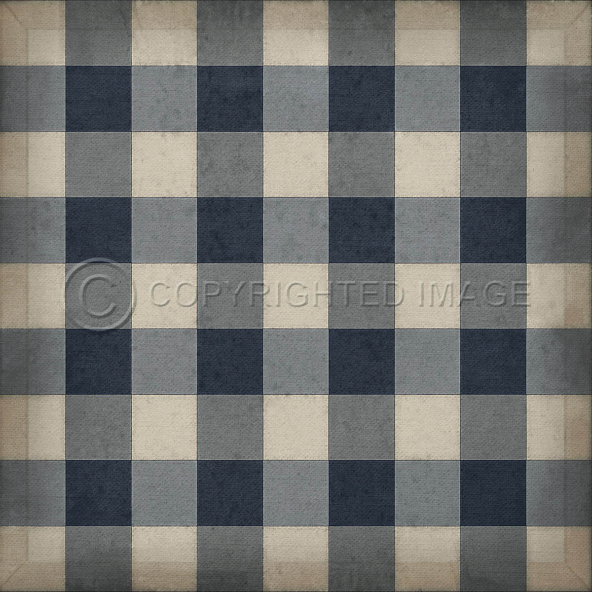 Gingham Canvas Blue 48x48