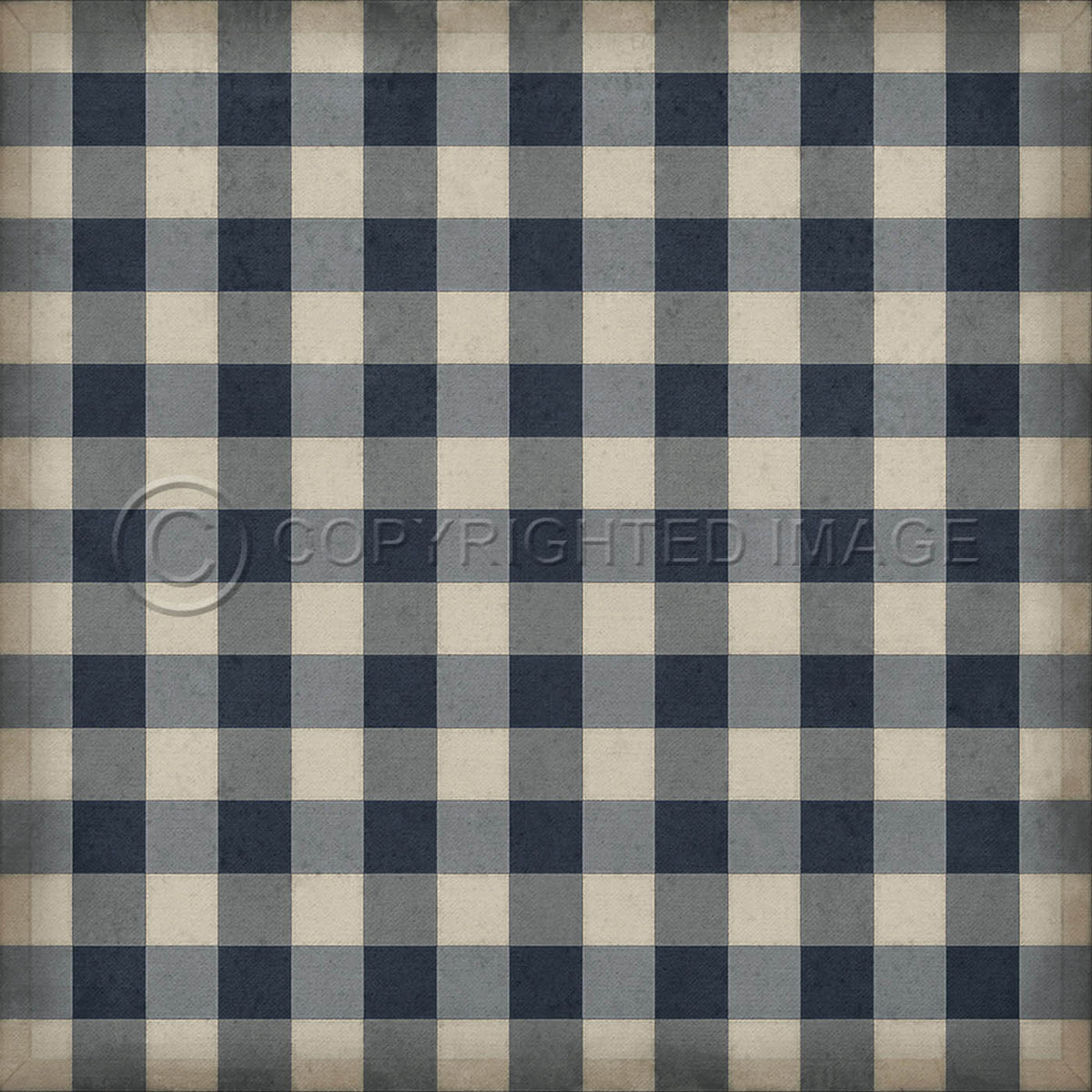 Gingham Canvas Blue 60x60