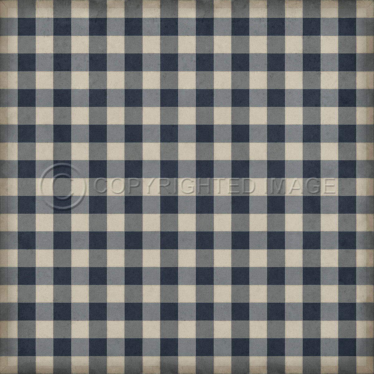 Gingham Canvas Blue 120x120