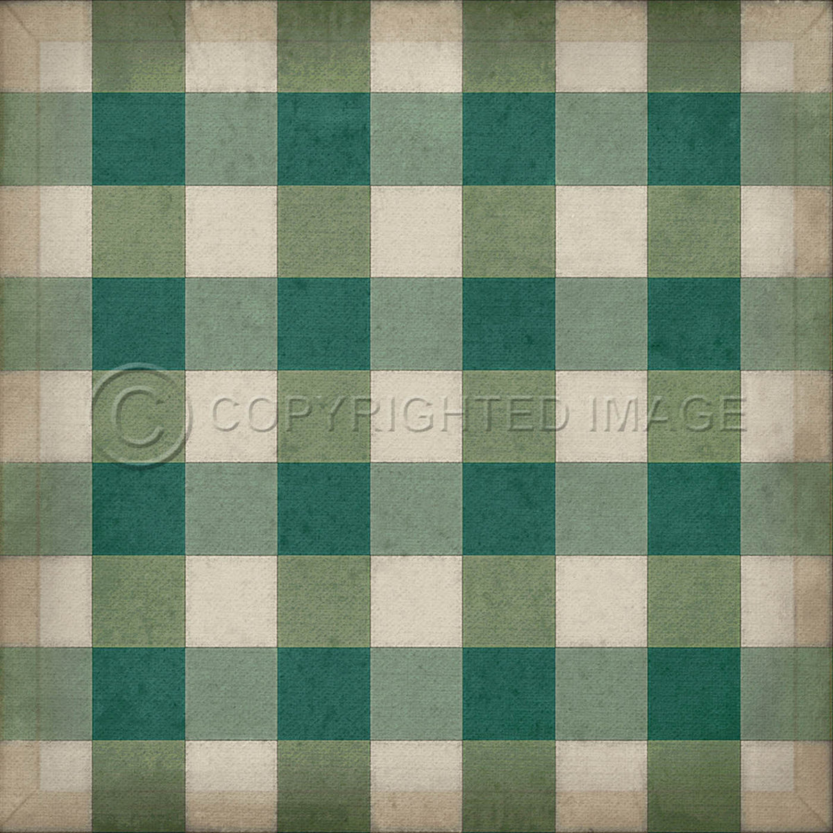 Gingham Canvas Green 48x48
