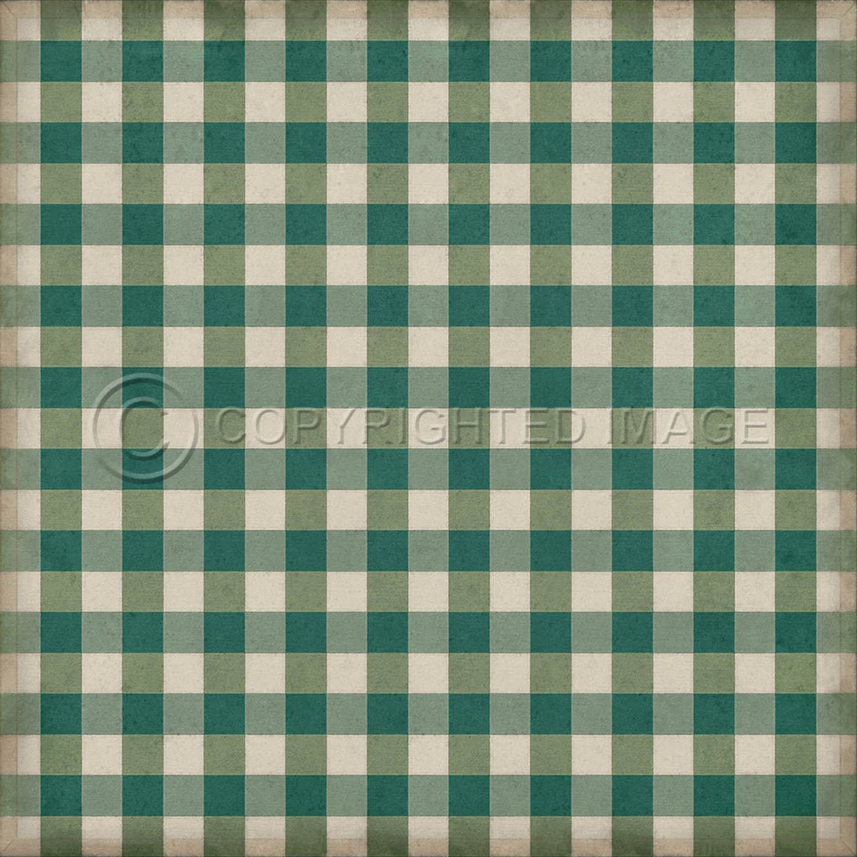 Gingham Canvas Green 120x120