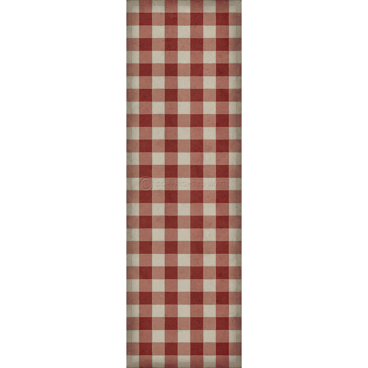 Gingham Canvas Red 36x115