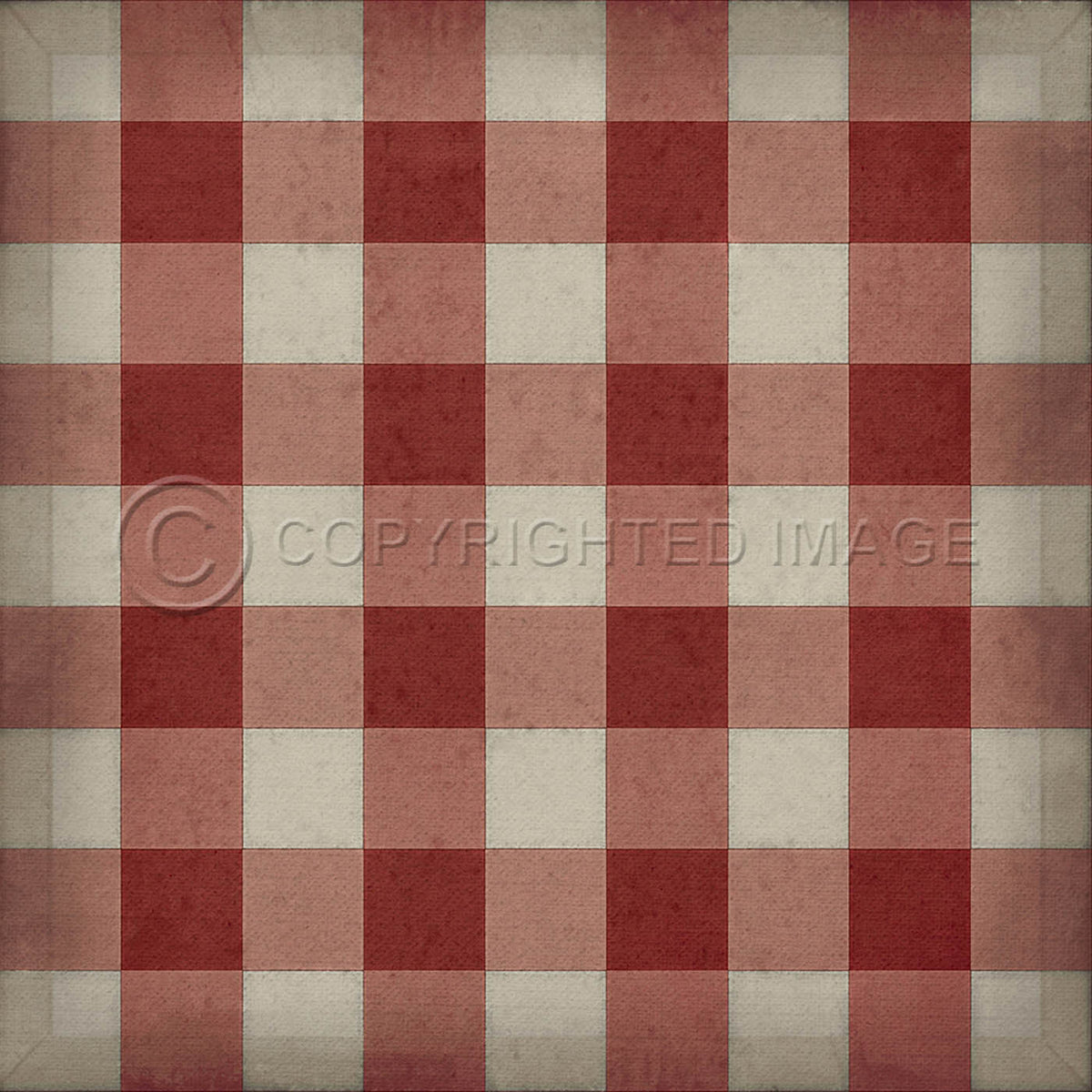 Gingham Canvas Red 48x48
