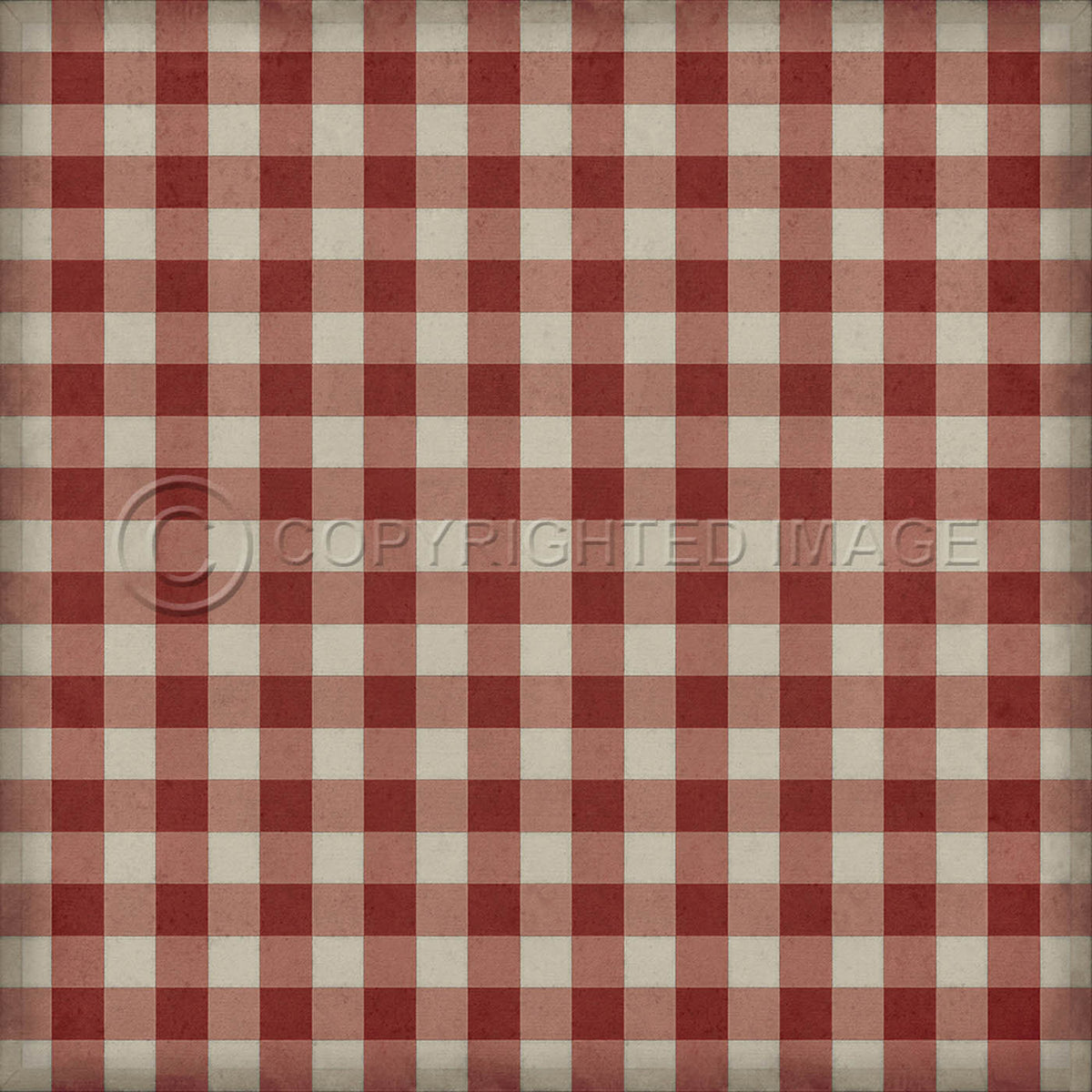 Gingham Canvas Red 120x120