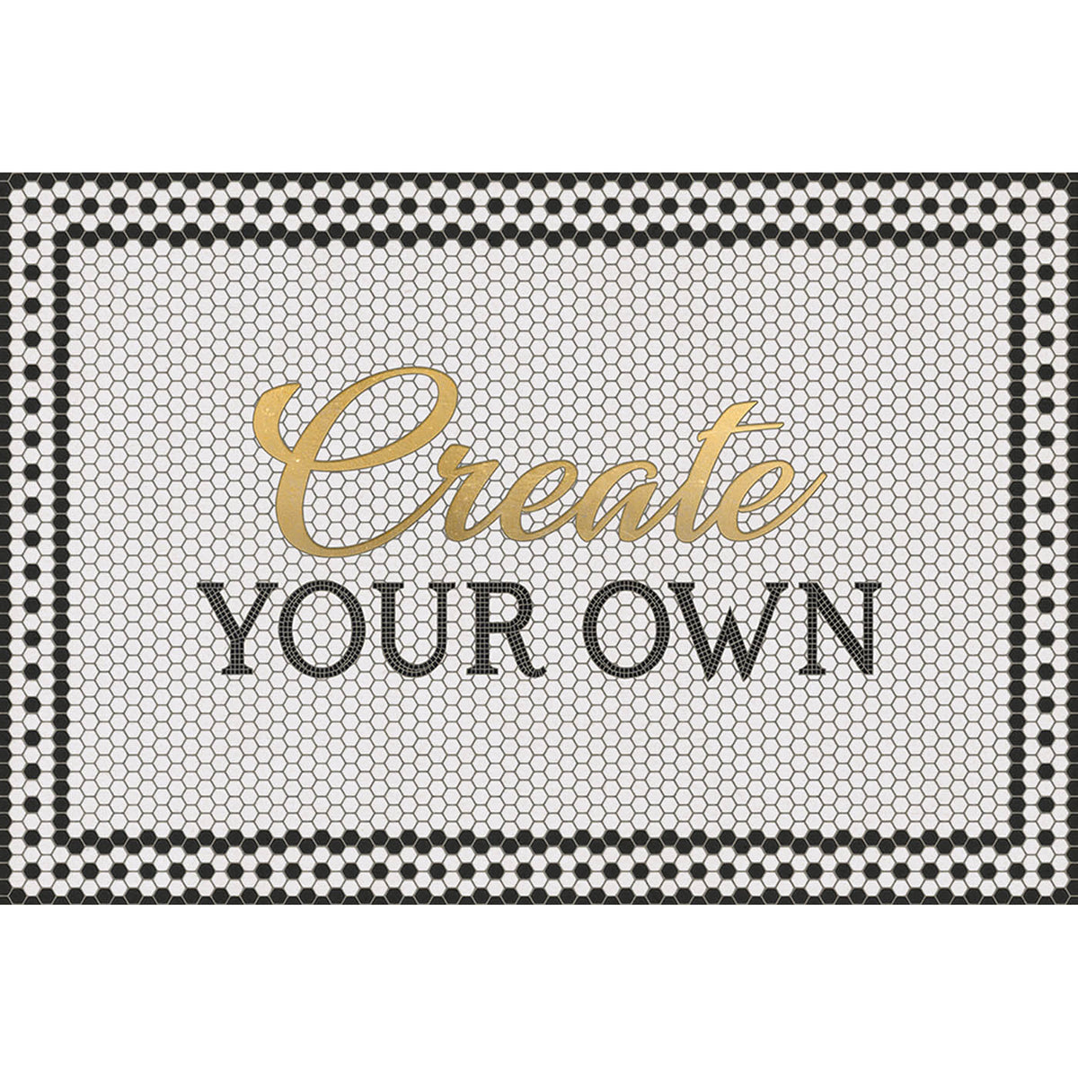 Mosaic Customized 8th Avenue Customized with Gold script 38x56