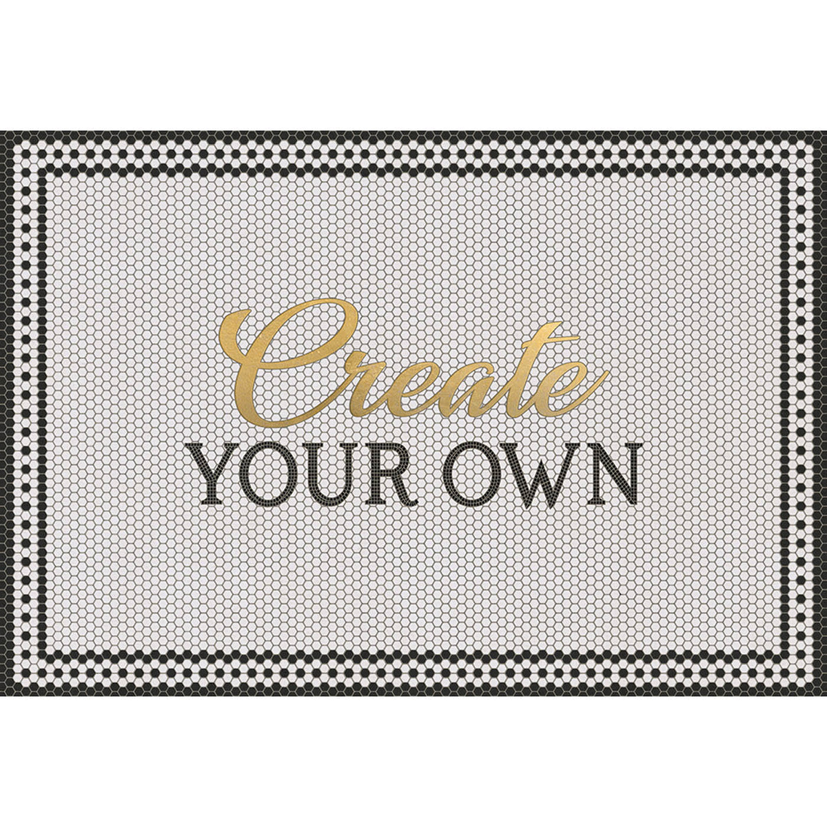 Mosaic Customized 8th Avenue Customized with Gold script 52x76