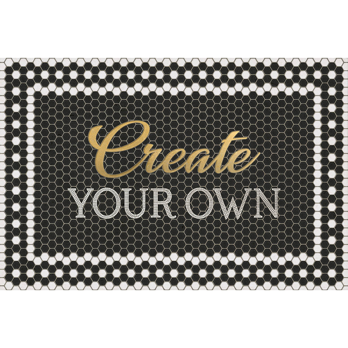 Mosaic Customized 46th Street Customized with Gold script 24x36