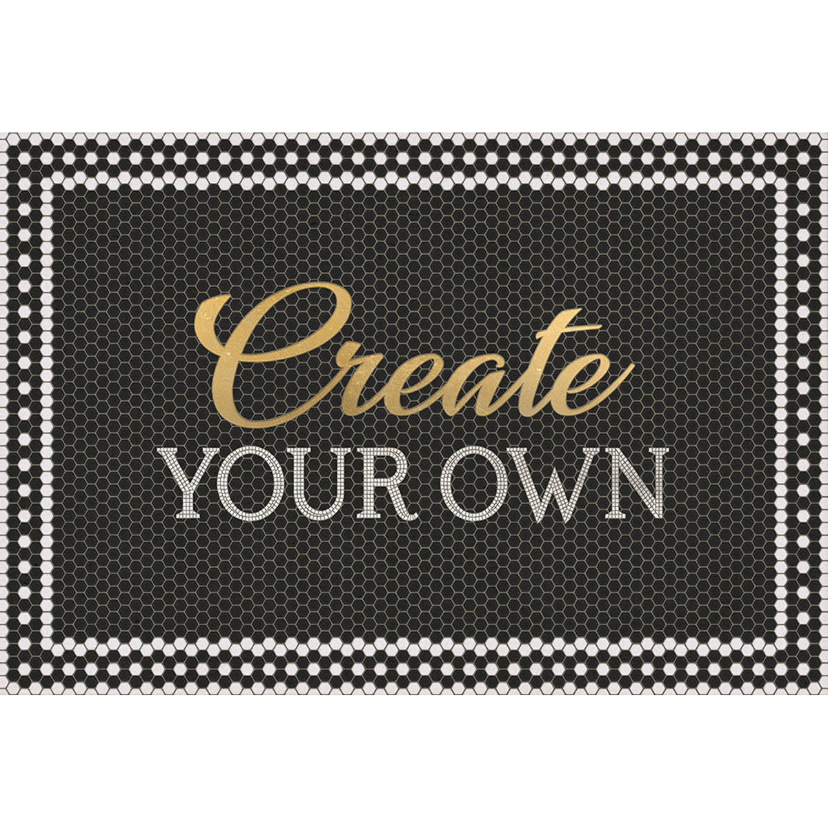 Mosaic Customized 46th Street Customized with Gold script 38x56