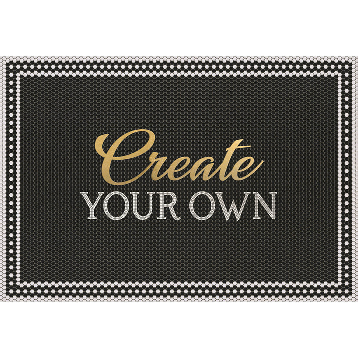 Mosaic Customized 46th Street Customized with Gold script 52x76