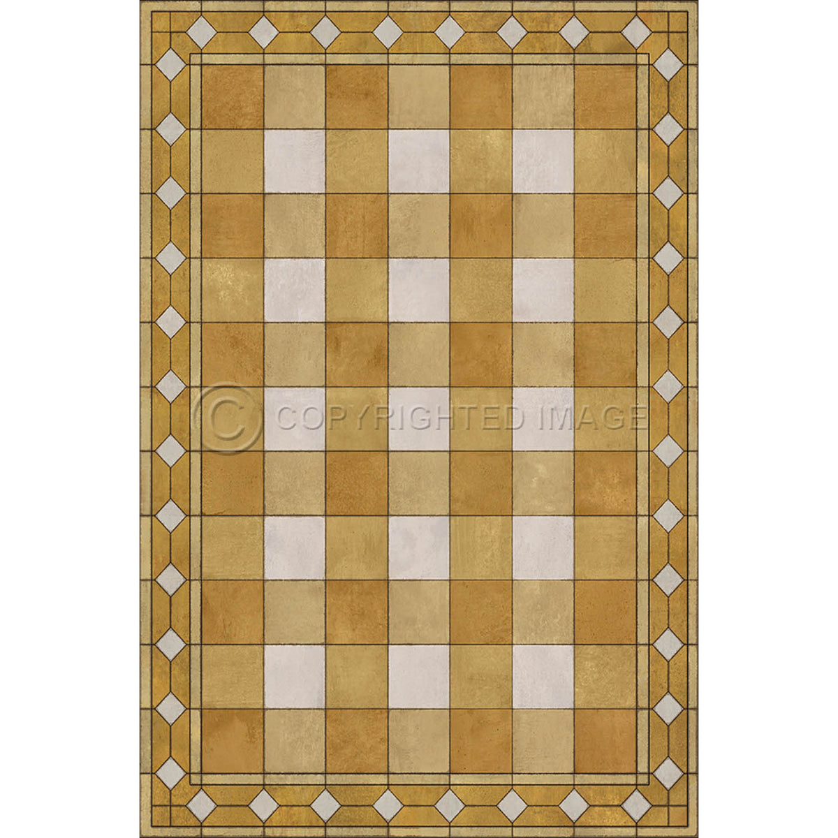 Gingham Tile Yellow 20x30