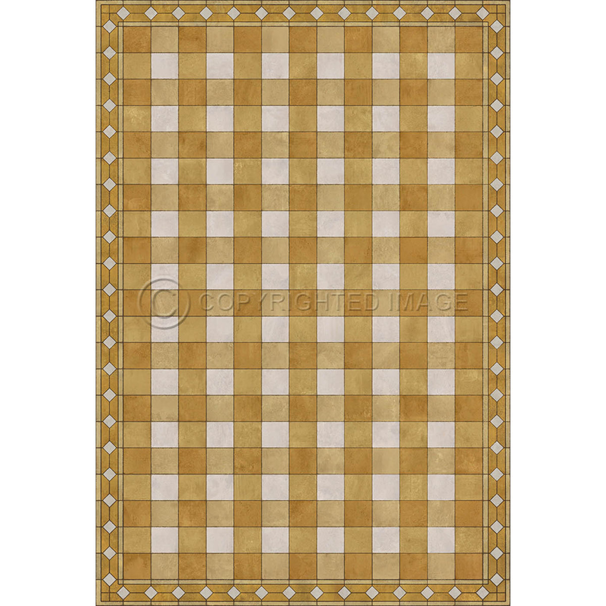 Gingham Tile Yellow 52x76